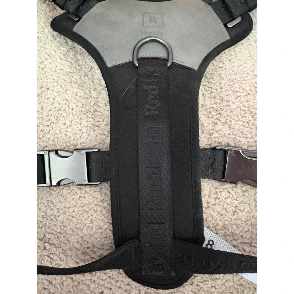 Reddy Black Tactical Dog Harness Adjustable Recycled Metal Buckles 3381232